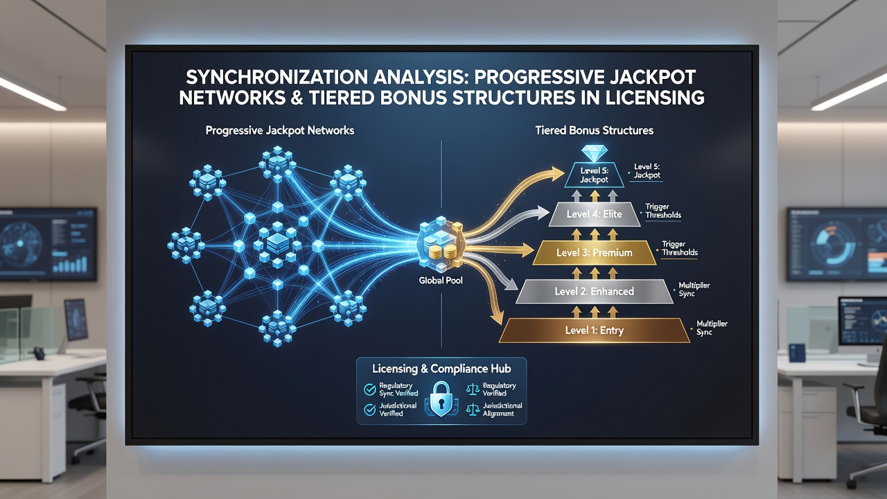 Flowchart illustrating data exchange between jackpot servers and tiered bonus engines in casino operations